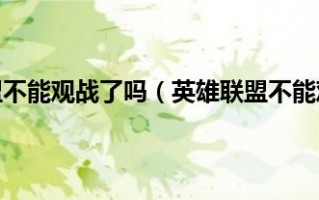 观战不能看装备吗（观战有提示吗）